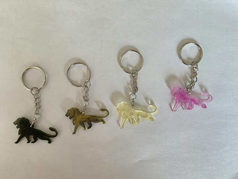 Porte-clé animal en résine — Lion