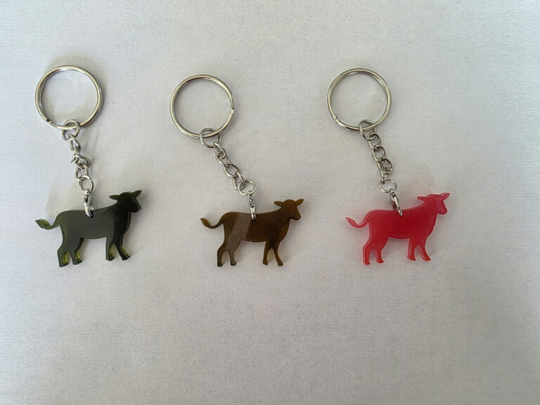Porte-clé animal en résine — Taureau