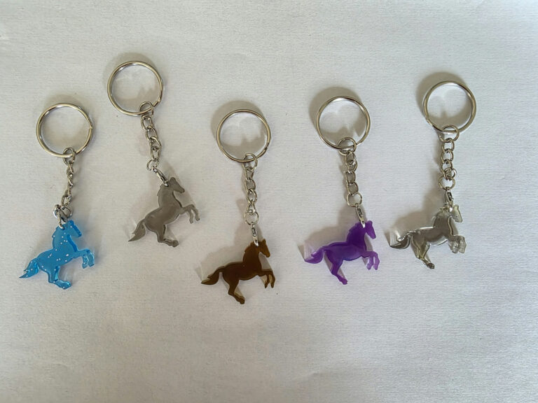 Porte-clé animal en résine — Cheval — silhouette B