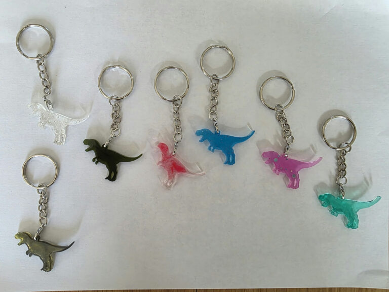Porte-clé animal en résine — Dinosaure